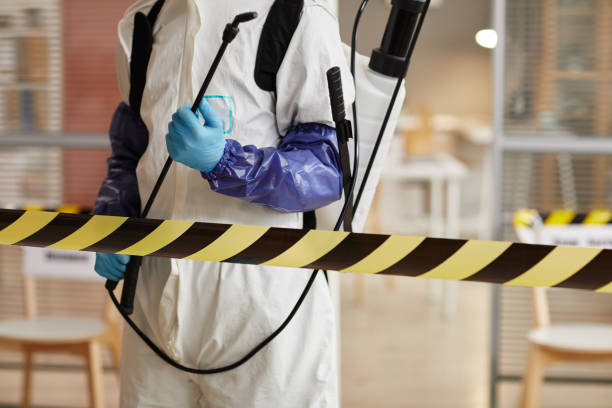 Professional Biohazard Cleanup technician working in Long Island, ME